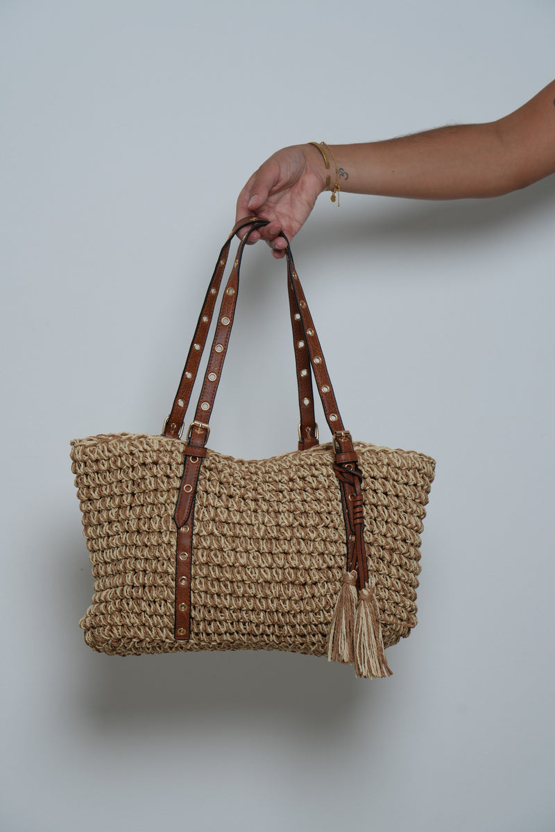 Bolso Rafia Camel