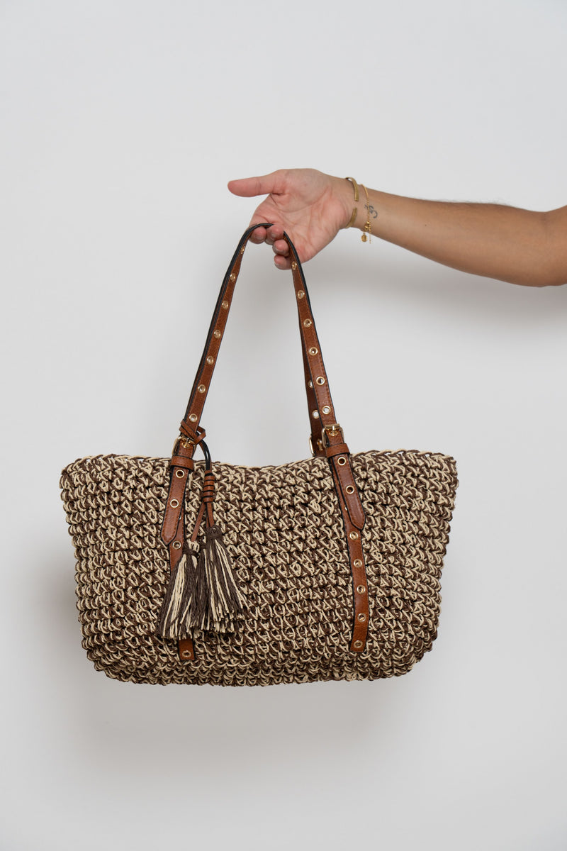 Bolso Rafia Choco