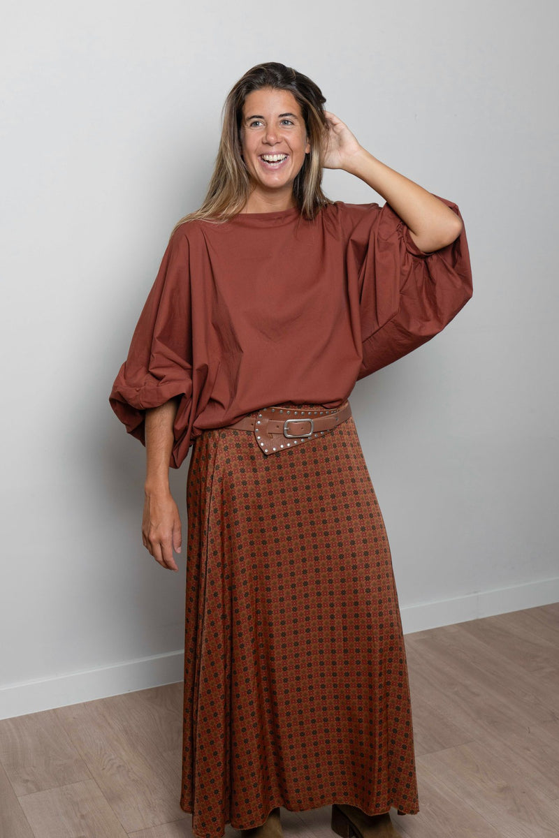 Blusa Cerrada Terracota